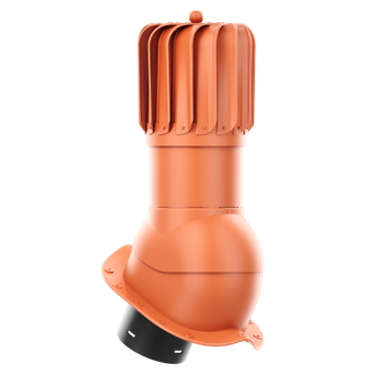 Kominek obrotowy podłużny Rotoline fi 150 mm do blachodachówki profil inny CEGLASTY RAL 8004