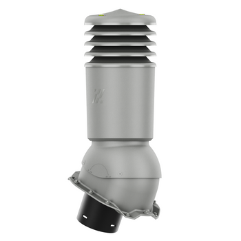 Kominek wentylacyjny ocieplony HiVent fi 150 mm do blachy trapezowej profil T14 wer. 3 GRAFIT METALIC RAL 9007