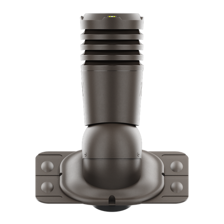 Kominek wentylacyjny Ecoline fi 150 mm z podstawą uniwersalną CIEMNY BRĄZ RAL 8019