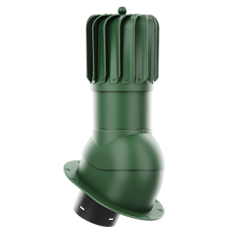 Kominek obrotowy podłużny Rotoline fi 150 z podstawą płaską ZIELONY RAL 6020