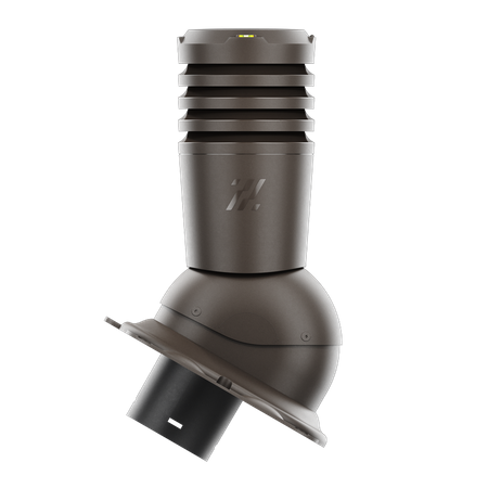 Kominek wentylacyjny Ecoline fi 150 mm z podstawą uniwersalną CIEMNY BRĄZ RAL 8019