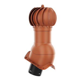 Kominek obrotowy kulisty Rotoline fi 150 do płyty falistej profil O CEGLASTY RAL 8004