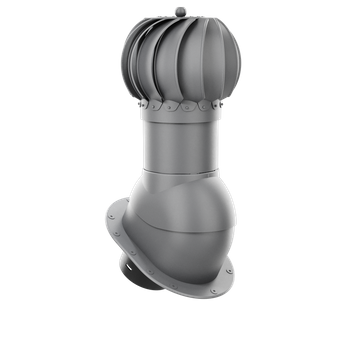 Kominek obrotowy kulisty Rotoline fi 125 z podstawą płaską GRAFIT RAL 7024