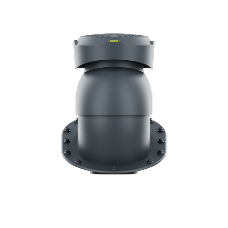 Wywietrznik kanalizacyjny z podstawą płaską ANTRACYT RAL 7016