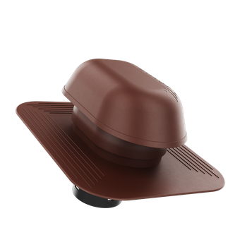 Wywietrznik sanitarny fi 125 pod gont/papę BRĄZOWY RAL 8017