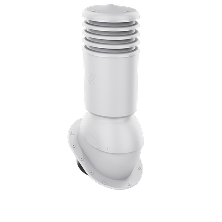 Kominek wentylacyjny ocieplony HiVent fi 150 z podstawą płaską JASNY SZARY RAL 7036