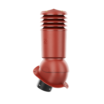 Kominek wentylacyjny ocieplony HiVent fi 150 mm do blachodachówki profil inny CZERWONY RAL 3009