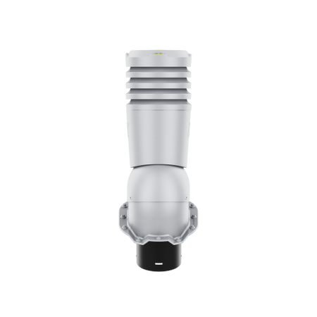 Kominek wentylacyjny Ecoline fi 125 mm do blachy trapezowej profil T14 wer. 3 SREBRNY RAL 9006