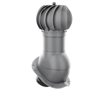 Kominek obrotowy kulisty Rotoline fi 125 mm do blachodachówki profil inny GRAFIT RAL 7024
