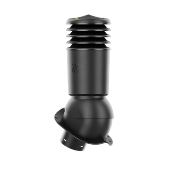 Kominek wentylacyjny ocieplony HiVent fi 150 mm do blachodachówki profil inny CZARNY RAL 9005