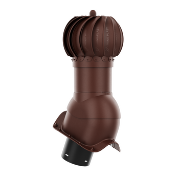 Kominek obrotowy kulisty Rotoline fi 150 do płyty falistej profil O BRĄZOWY RAL 8017