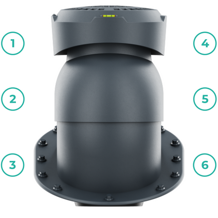 Wywietrznik kanalizacyjny do blachy TRB-RIB BRĄZOWY RAL 8017