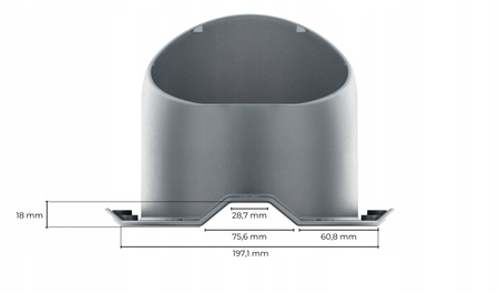 Kominek wentylacyjny Ecoline fi 125 mm do blachy trapezowej profil T18 GRAFIT METALIC RAL 9007