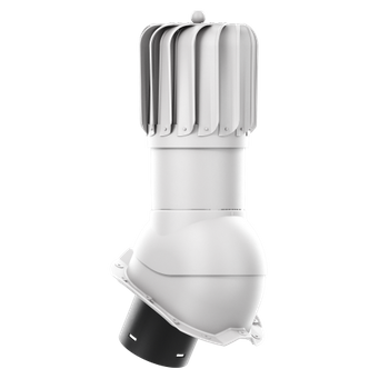 Nasada obrotowa z tworzywa PP do blachodachówki o specjalnym profilu przetłoczenia jasnoszara podłużna