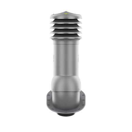 Kominek wentylacyjny nieocieplony HiVent fi 150 z podstawą płaską GRAFIT RAL 7024