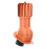 Kominek obrotowy podłużny Rotoline fi 125 mm do blachodachówki profil inny CEGLASTY RAL 8004