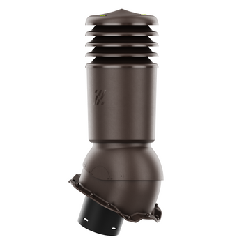 Kominek wentylacyjny ocieplony HiVent fi 150 mm do blachy trapezowej profil T14 wer. 3 CIEMNY BRĄZ RAL 8019
