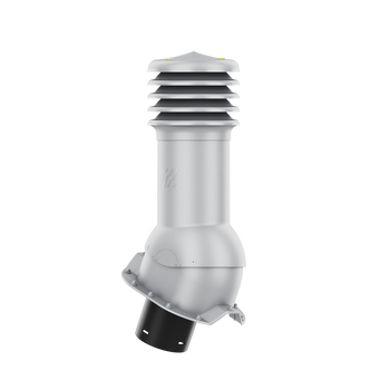 Kominek wentylacyjny nieocieplony HiVent fi 125 mm do blachy trapezowej profil T35 SREBRNY RAL 9006