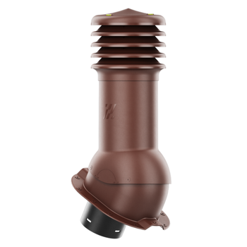 Kominek wentylacyjny nieocieplony HiVent fi 150 mm do blachy TRB-RIB BRĄZOWY RAL 8017