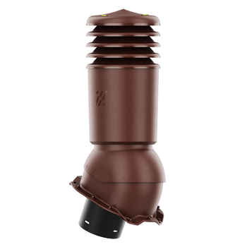 Kominek wentylacyjny ocieplony HiVent fi 125 mm do blachy trapezowej profil T14 wer. 1 BRĄZOWY RAL 8017