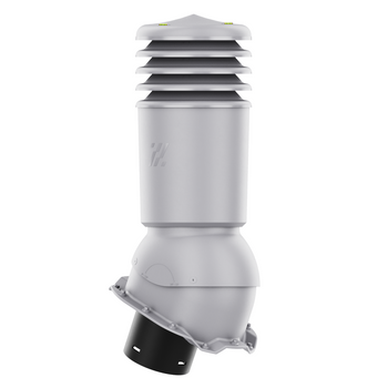 Kominek wentylacyjny ocieplony HiVent fi 150 mm do blachy trapezowej profil T14 wer. 3 JASNY SZARY RAL 7036