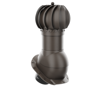 Kominek obrotowy kulisty Rotoline fi 150 mm do blachodachówki profil A CIEMNY BRĄZ RAL 8019