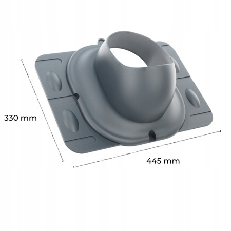 Kominek wentylacyjny Ecoline fi 125 mm z podstawą uniwersalną ANTRACYT RAL 7016