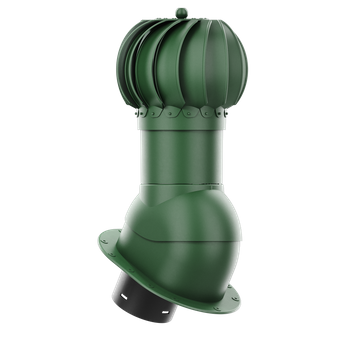 Kominek obrotowy kulisty Rotoline fi 150 z podstawą płaską ZIELONY RAL 6020