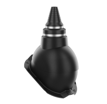 Przejście antenowe dachowe do blachy trapezowej profil T18 CZARNY RAL 9005