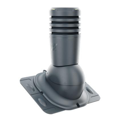 Kominek wentylacyjny Ecoline fi 125 mm z podstawą uniwersalną ANTRACYT RAL 7016