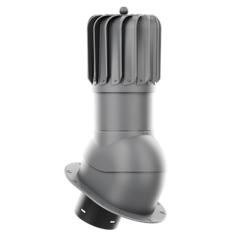 Kominek obrotowy podłużny Rotoline fi 125 z podstawą płaską GRAFIT RAL 7024