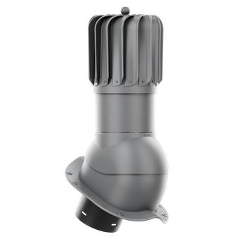 Kominek obrotowy podłużny Rotoline fi 125 mm do blachodachówki profil inny GRAFIT RAL 7024
