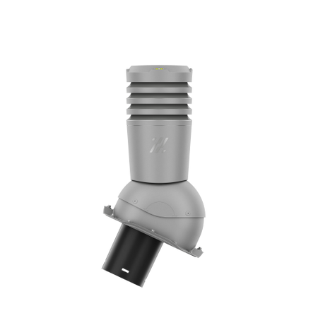 Kominek wentylacyjny Ecoline fi 125 mm do blachy trapezowej profil T18 GRAFIT METALIC RAL 9007