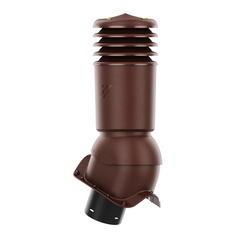 Kominek wentylacyjny ocieplony HiVent fi 125 mm do płyty falistej profil O BRĄZOWY RAL 8017