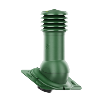 Kominek wentylacyjny nieocieplony HiVent fi 150 mm z podstawą uniwersalną ZIELONY RAL 6020