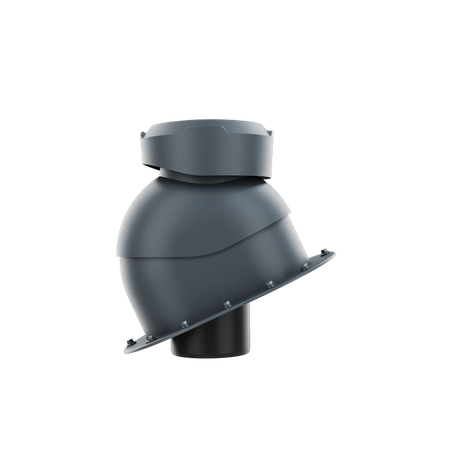 Wywietrznik kanalizacyjny z podstawą płaską ANTRACYT RAL 7016