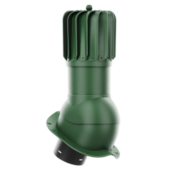 Kominek obrotowy podłużny Rotoline fi 125 mm do blachodachówki profil inny ZIELONY RAL 6020