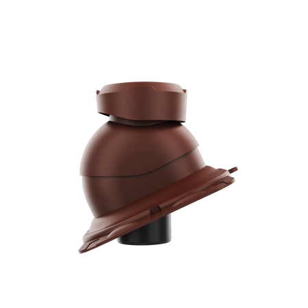 Wywietrznik kanalizacyjny z podstawą uniwersalną BRĄZOWY RAL 8017
