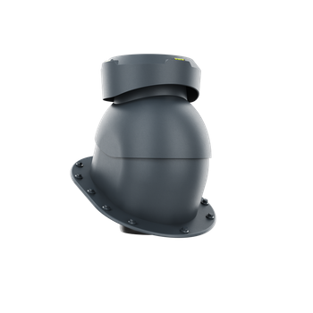 Wywietrznik kanalizacyjny z podstawą płaską ANTRACYT RAL 7016