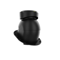 Wywietrznik kanalizacyjny z podstawą płaską CZARNY RAL 9005